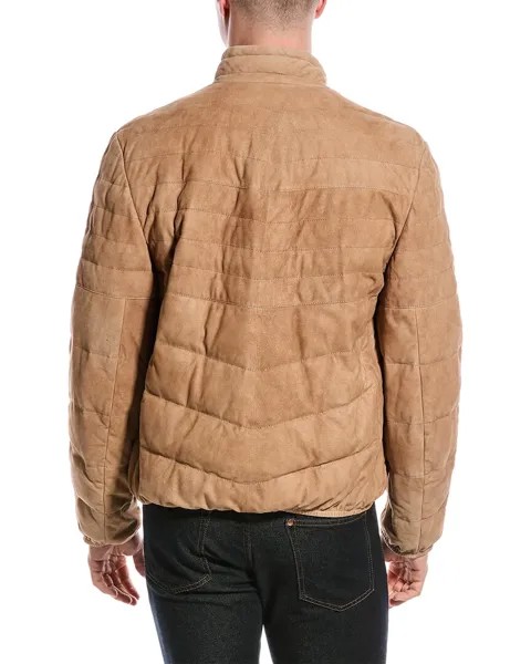 Кожаная куртка Brunello Cucinelli, мультиколор