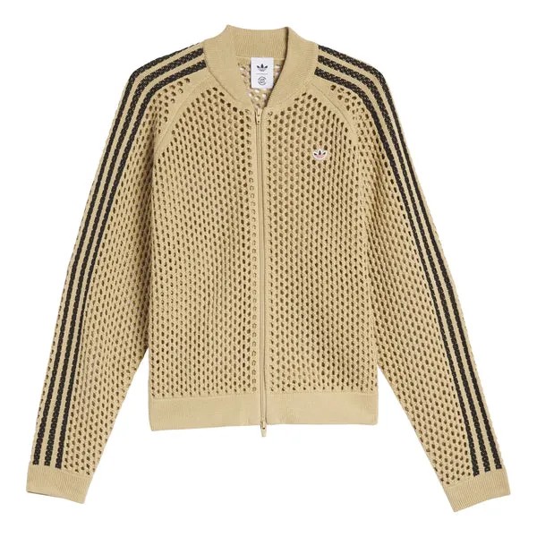 Куртка x clot fw24 вязаная крючком спортивная куртка азиатские размеры Adidas, коричневый