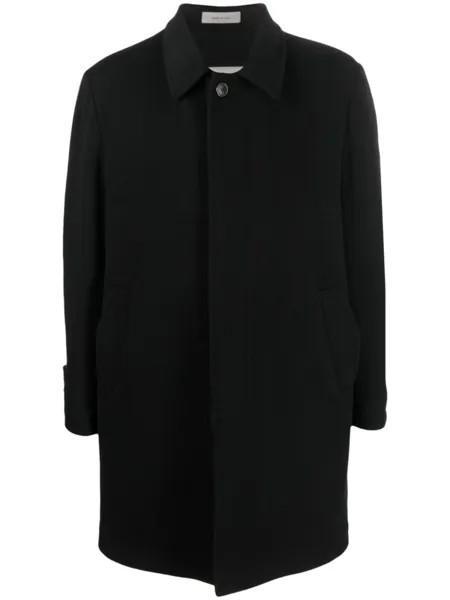 Corneliani однобортное пальто с потайной застежкой, черный