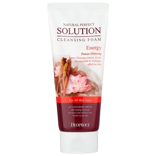 Deoproce пенка для умывания с экстрактом лотоса и женьшеня Natural Perfect Solution, 170 г