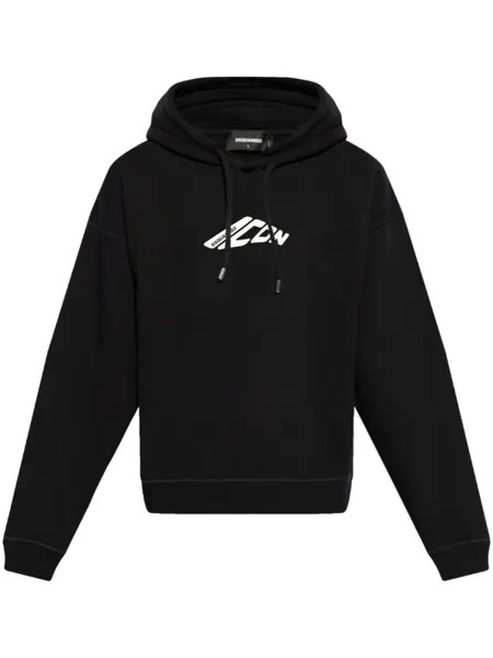 Dsquared2 dSQUARED2 Толстовка с капюшоном с принтом, черный