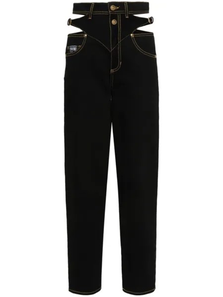 Versace Jeans Couture джинсы прямого кроя с логотипом, черный