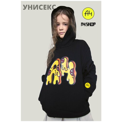 Худи А4, размер 5XS, черный