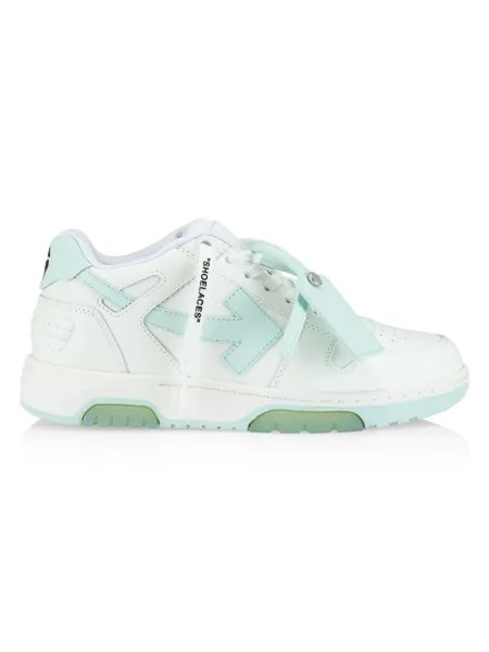 Кожаные низкие кеды Out Of Office Off-White, белый