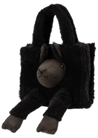 Черная сумка с пришитой игрушкой