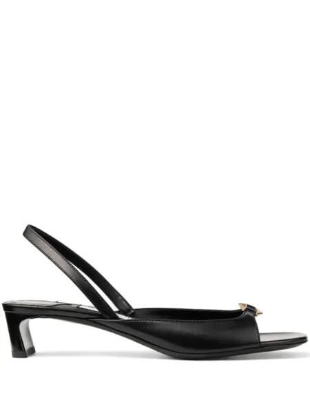 Jimmy Choo босоножки Lev 35 с ремешком на пятке, черный