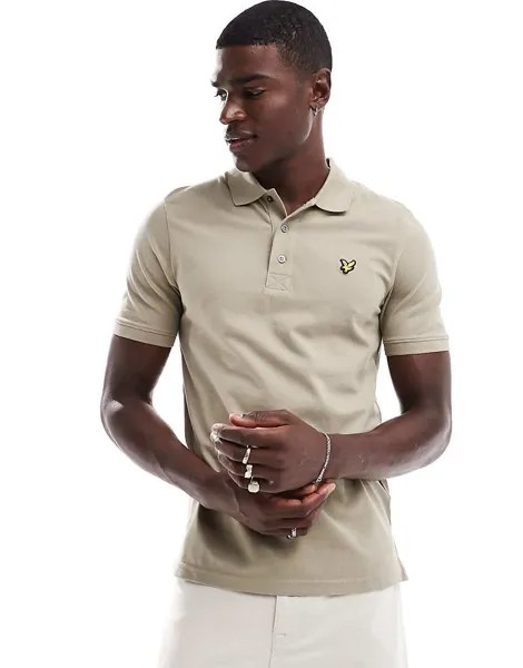 Зеленая однотонная рубашка-поло Lyle & Scott