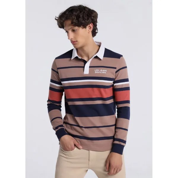 Поло с длинным рукавом Lois Jeans 131989, коричневый