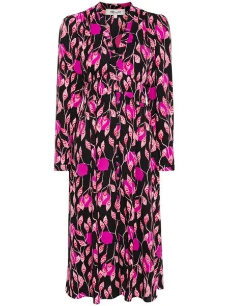 Diane Von Furstenberg креповое платье миди, черный