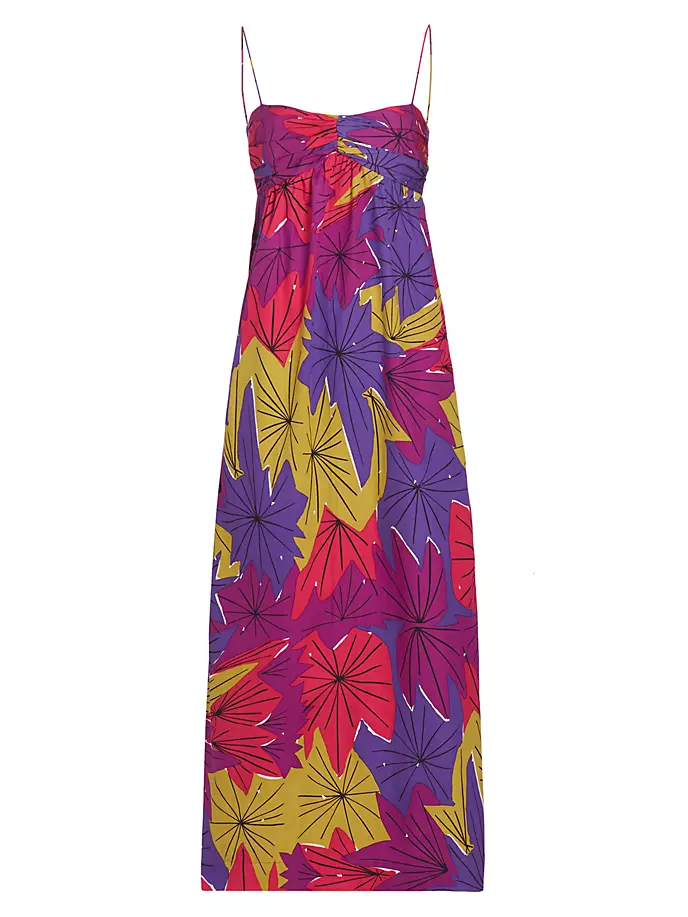 Платье макси с вырезом сердечком и цветочным принтом Swf, фиолетовый