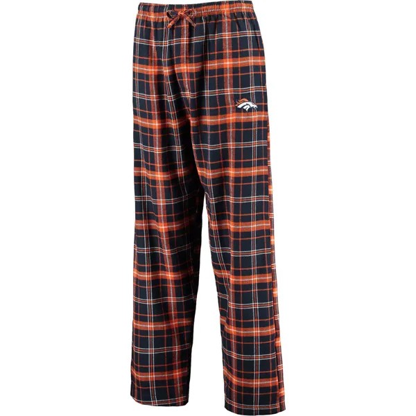 Мужские брюки Concepts Sport Navy Denver Broncos Ultimate, фланелевые пижамные штаны в клетку