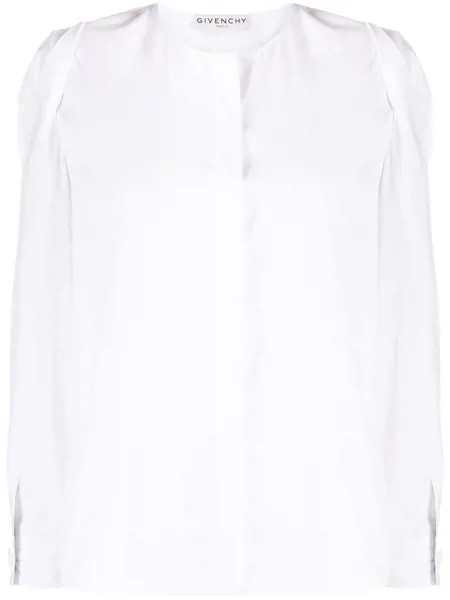 Givenchy поплиновая блузка с пышными рукавами