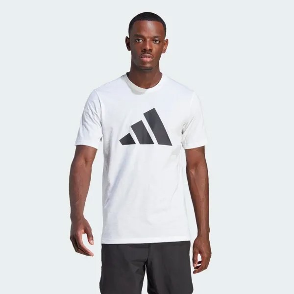 Футболка Adidas Train Essentials FEELREADY Logo Training Short Sleeve T-Shirt, цвет White/Black