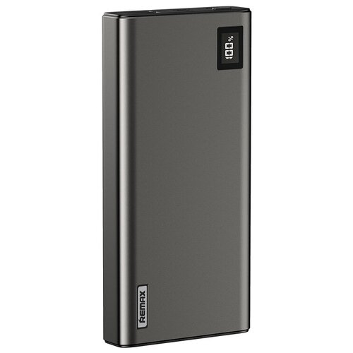 Аккумулятор внешний универсальный Remax RPP 8- 20000 mAh Mini pro Fast Charger power bank 18W (2USB: 5V-2.0A) Tarnish Графит