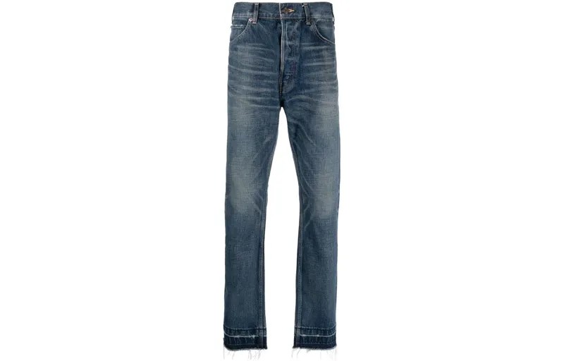 Джинсы Lou Washed с низкой посадкой Celine, синий