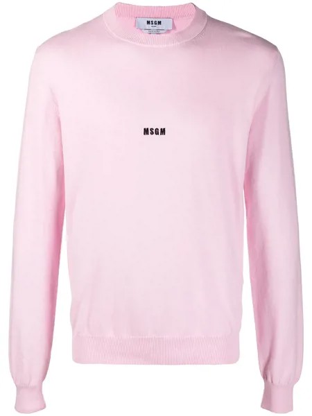 MSGM джемпер с вышитым логотипом