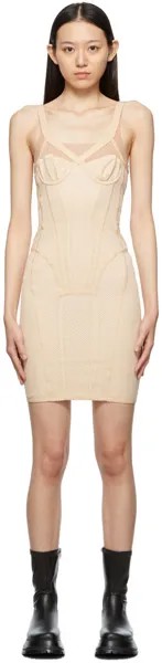 Бежевое короткое платье Nova Burberry