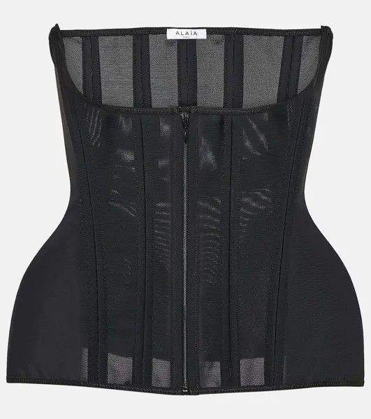 Бюстье без бретелек Alaïa, черный