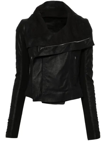 Rick Owens кожаная байкерская куртка, черный