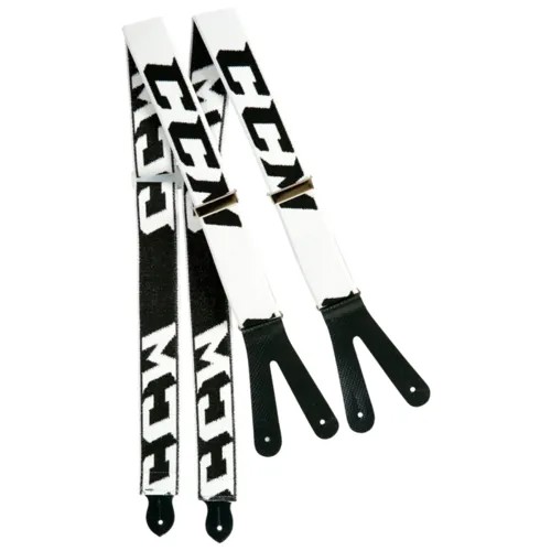 Подтяжки CCM Suspenders Boy Clips JR (размер Стандартный, цвет Белый/черный)