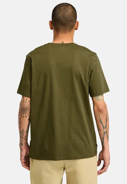 Футболка с принтом SHORT SLEEVE Timberland, оливковый
