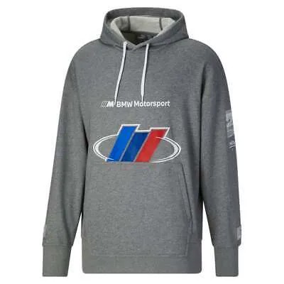 Puma Bmw Mms Street Pullover Hoodie Мужская серая повседневная верхняя одежда 53112503