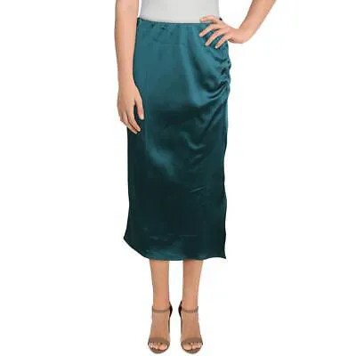 Женская зеленая атласная юбка миди со складками Lisa - Lucy M BHFO 8309