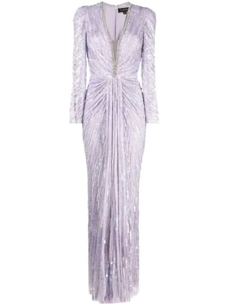 Jenny Packham платье Darcy из тюля, фиолетовый