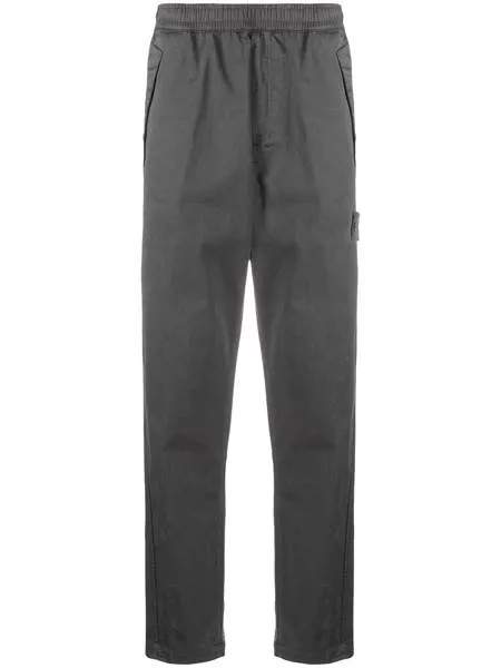 Stone Island спортивные брюки с нашивкой-логотипом