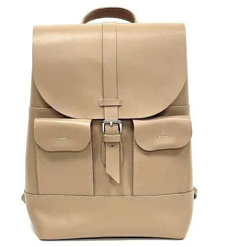 Женский рюкзак из натуральной кожи бежевый B010 beige