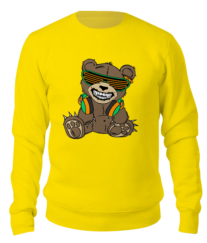 Свитшот унисекс Printio ?happy bear? желтый XL