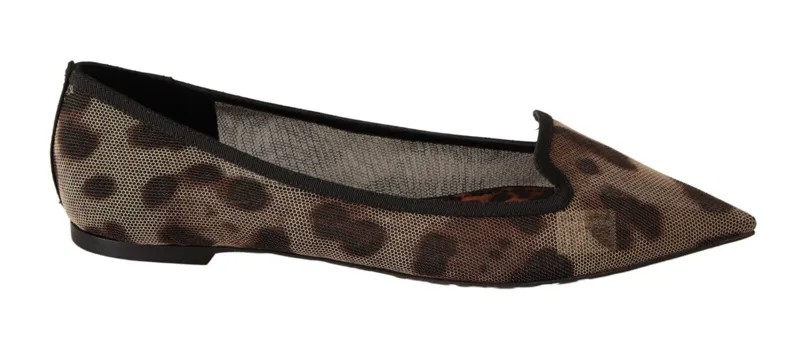 DOLCE - GABBANA Обувь Коричневые лоферы на плоской подошве с леопардовым принтом EU39 / US8,5 Рекомендуемая розничная цена 700 долларов США