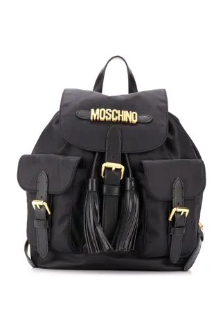 Moschino рюкзак с логотипом и кисточками