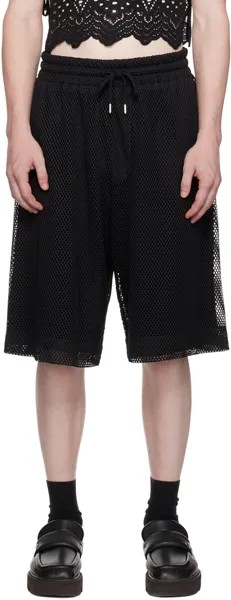 Черные шорты со вставками Dries Van Noten