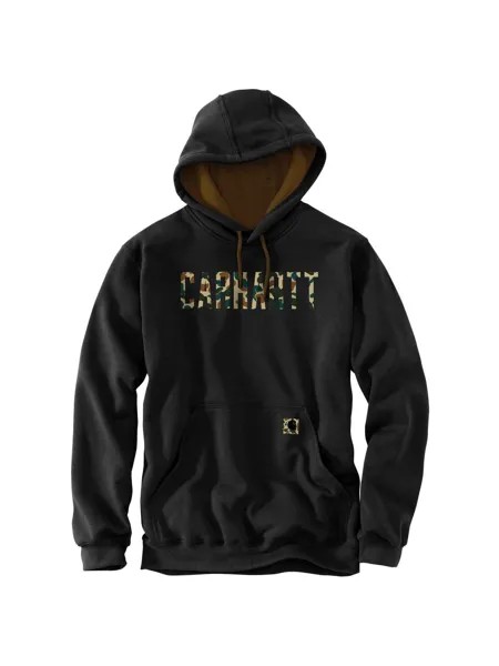 Толстовка CARHARTT Logo Kapuzen Camo, черный