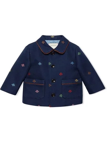 Gucci Kids пиджак с узором пчел