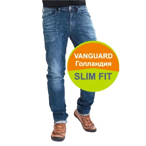 Джинсы зауженные VANGUARD Slim Fit Голландия, размер 32/36, голубой