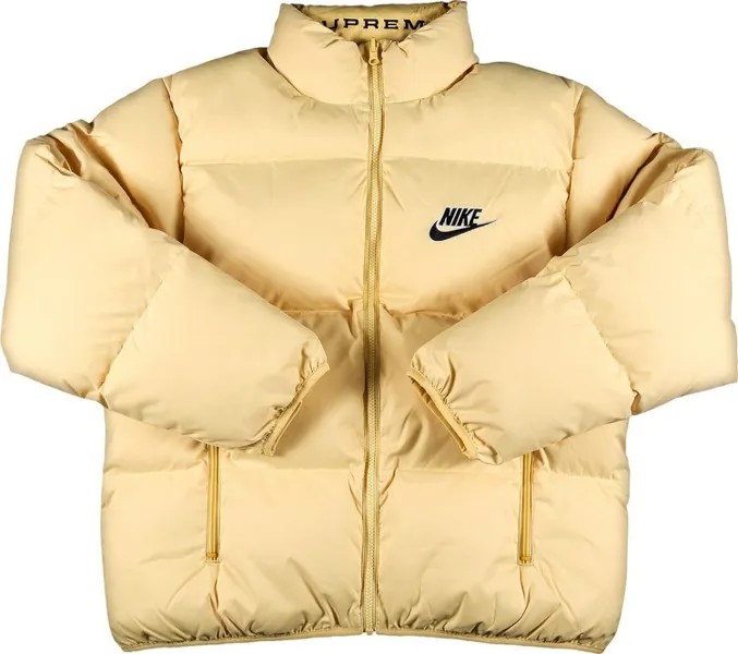 Куртка Supreme x Nike Reversible Puffy Jacket 'Pale Yellow', желтый