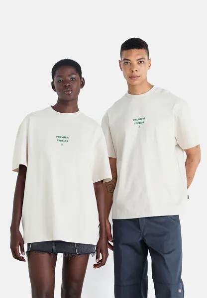 Футболка с принтом Jprblaharvey Info Tee Crew Neck Unisex Jack & Jones, слоновая кость