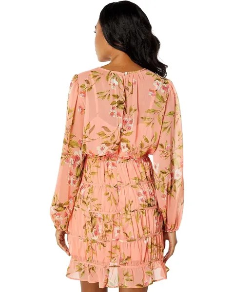 Платье Lost + Wander Sunset Fleurs Mini Dress, цвет Coral Floral