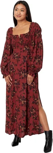 Платье Jaymes Midi Free People, цвет Burgundy Combo