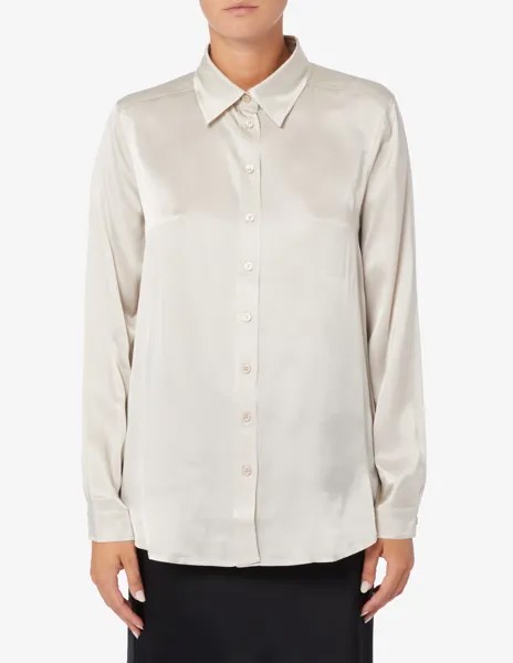 Рубашка Ilva из смесового шелка Marella, белый