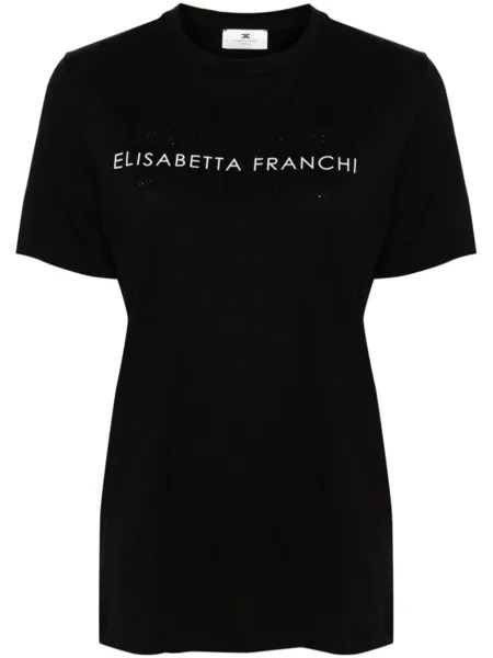 Elisabetta Franchi футболка из джерси с логотипом, черный