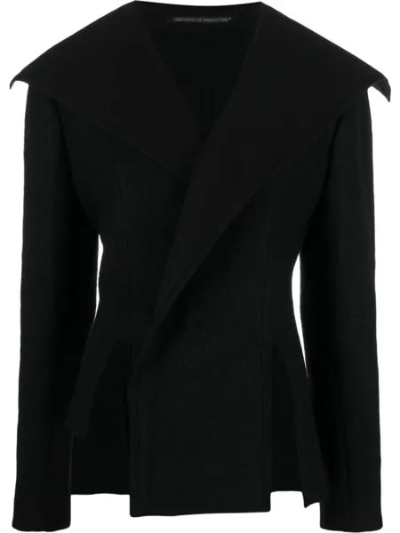 Yohji Yamamoto куртка с матросским воротником, черный