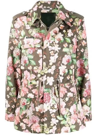 Philipp Plein куртка карго с цветочным принтом