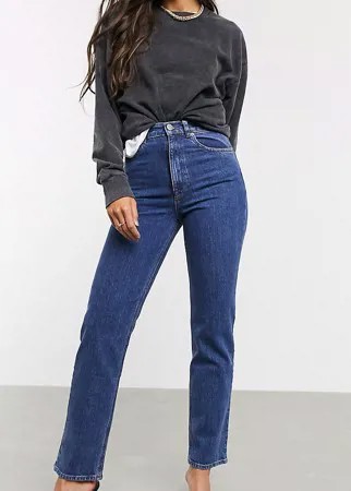 Прямые эластичные джинсы слим с завышенной талией ASOS DESIGN Tall-Синий