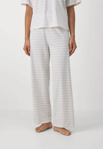 Пижамные штаны Marimekko HILJAINEN TASARAITA LIGHT TROUSERS, цвет sand/white