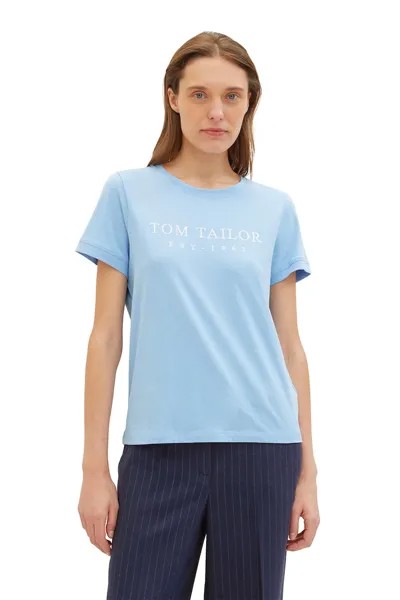 Стандартная футболка с логотипом Tom Tailor, синий