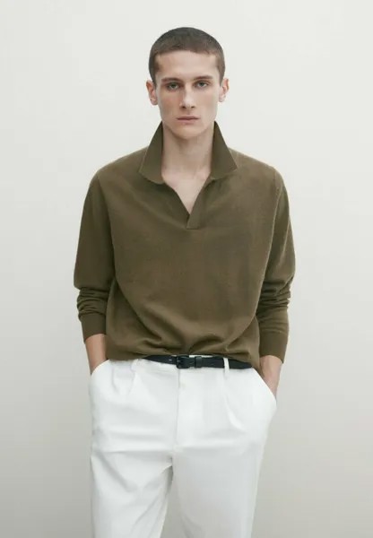 Рубашка-поло Blend Massimo Dutti, хаки