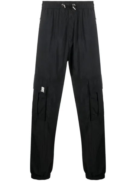 Balmain спортивные брюки с нашивкой-логотипом, черный